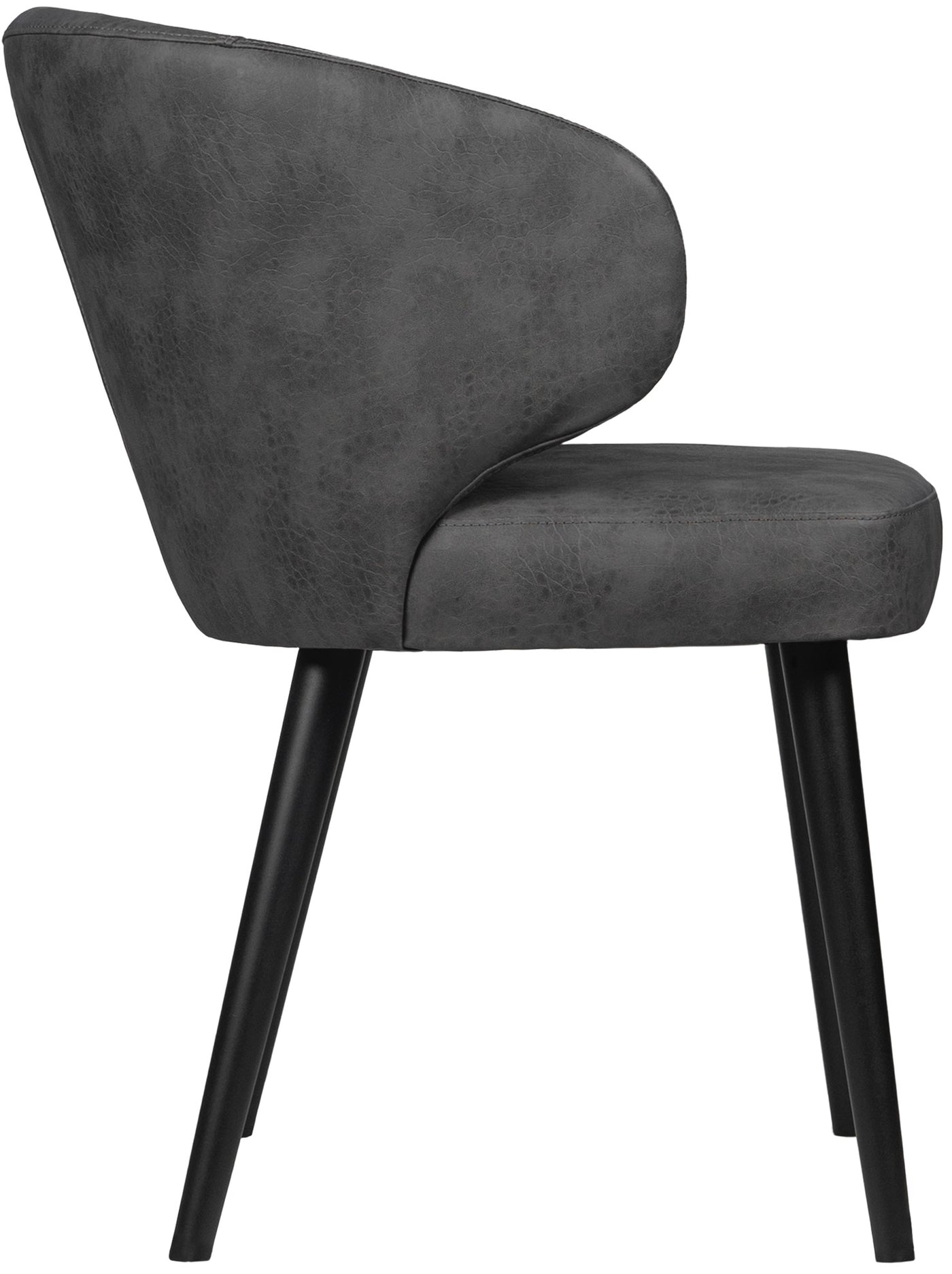 Chaise en similicuir Fiori 2 couleurs Sable Anthracite