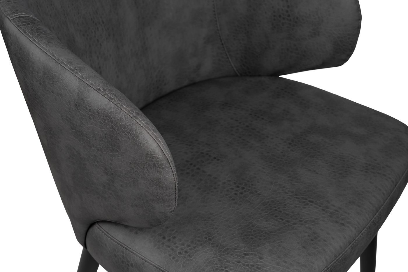 Chaise en similicuir Fiori 2 couleurs Sable Anthracite