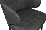 Chaise en similicuir Fiori 2 couleurs Sable Anthracite