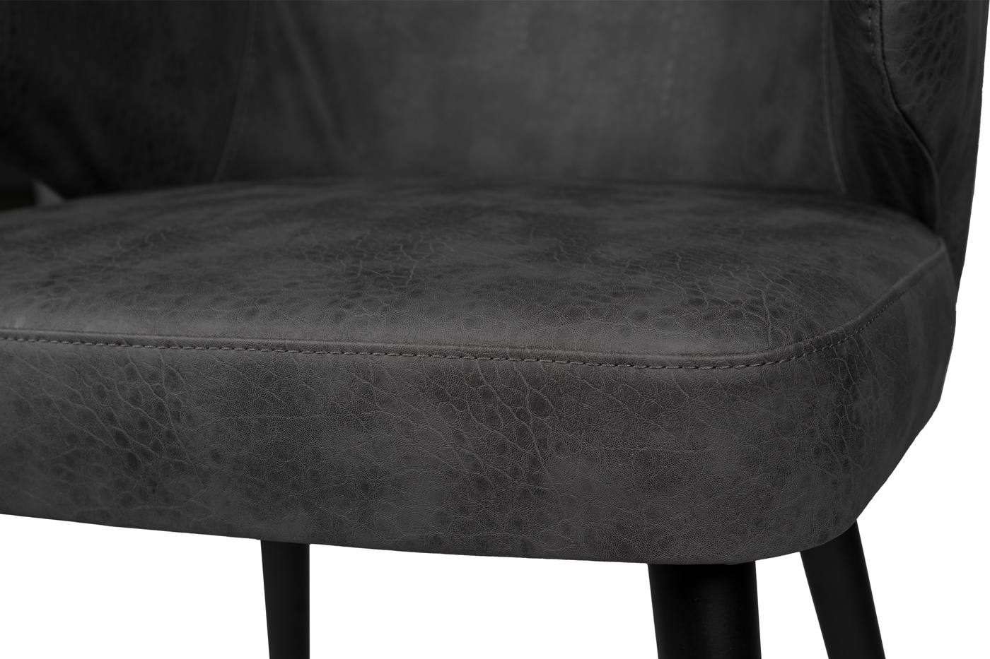 Chaise en similicuir Fiori 2 couleurs Sable Anthracite