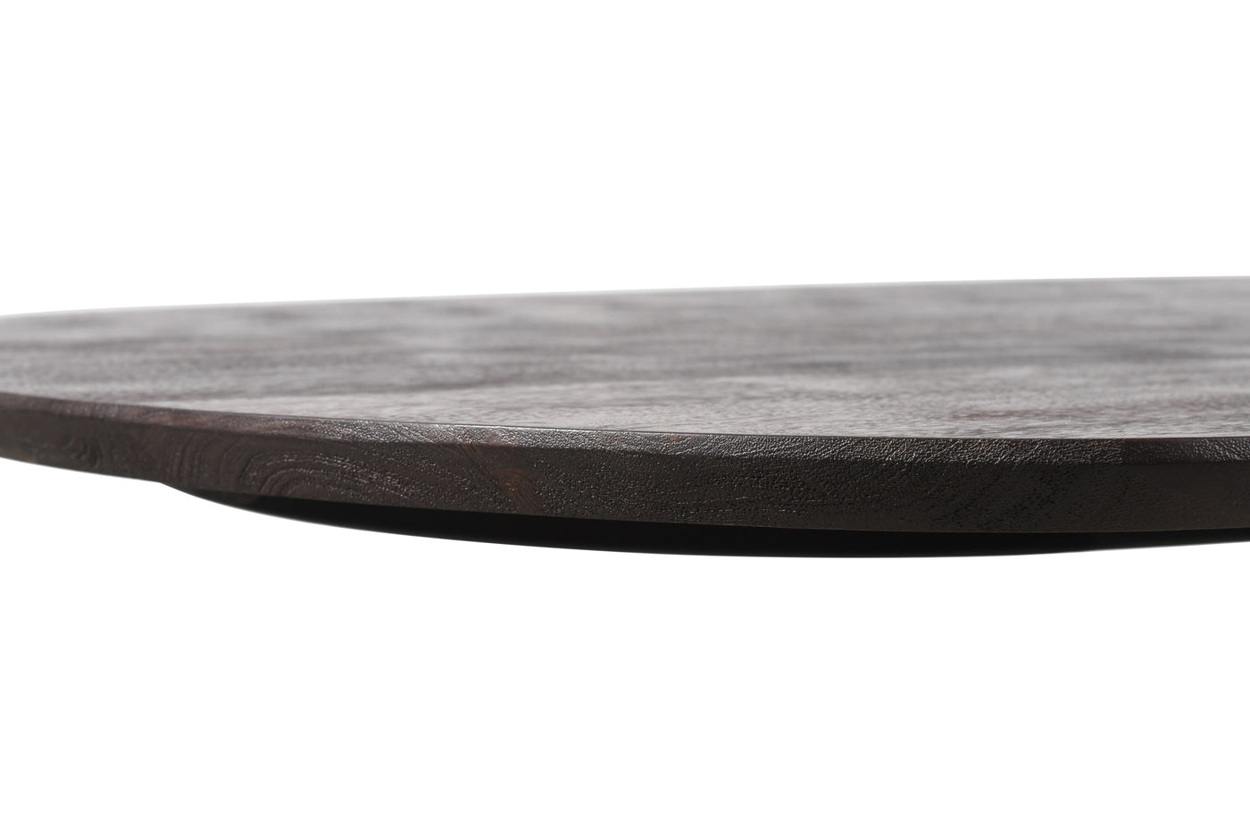 Bootsform Esstisch Alore Eiche dunkelbraun Dänisch oval 200 240 280 cm Schweizer Kante mit Mikado Gestell gold schwarz