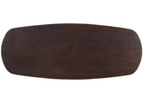 Bootsform Esstisch Alore Eiche dunkelbraun Dänisch oval 200 240 280 cm Schweizer Kante mit Mikado Gestell gold schwarz