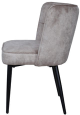 Stuhl Marth Samt in 3 Farben Cognac-braun creme-beige anthrazit-grau mit Metallgestell