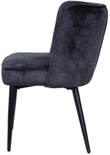 Stuhl Marth Samt in 3 Farben Cognac-braun creme-beige anthrazit-grau mit Metallgestell