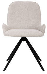 360 Grad Esszimmer Stuhl Leander Teddy Stoff in 3 Farben Cream Beige Rust drehbar