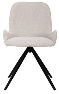 360 Grad Esszimmer Stuhl Leander Teddy Stoff in 3 Farben Cream Beige Rust drehbar
