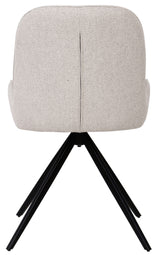360 Grad Esszimmer Stuhl Leander Teddy Stoff in 3 Farben Cream Beige Rust drehbar