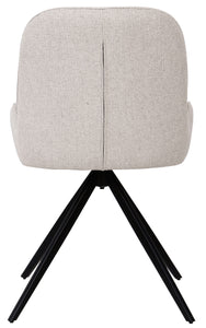 360 Grad Esszimmer Stuhl Leander Teddy Stoff in 3 Farben Cream Beige Rust drehbar