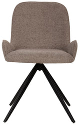 360 Grad Esszimmer Stuhl Leander Teddy Stoff in 3 Farben Cream Beige Rust drehbar