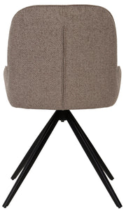 360 Grad Esszimmer Stuhl Leander Teddy Stoff in 3 Farben Cream Beige Rust drehbar