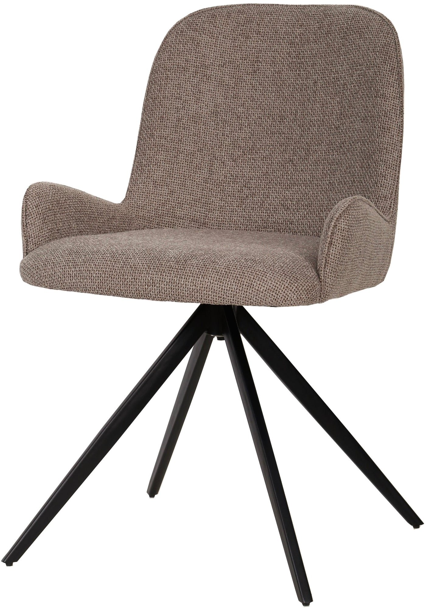 360 Grad Esszimmer Stuhl Leander Teddy Stoff in 3 Farben Cream Beige Rust drehbar