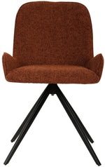 Lade das Bild in den Galerie-Viewer, 360 Grad Esszimmer Stuhl Leander Teddy Stoff in 3 Farben Cream Beige Rust drehbar
