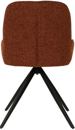 Lade das Bild in den Galerie-Viewer, 360 Grad Esszimmer Stuhl Leander Teddy Stoff in 3 Farben Cream Beige Rust drehbar
