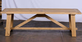Table monastère Hugo en vieux chêne rustique 250 & 300 à 500 cm avec piètement en bois
