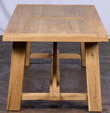 Table monastère Hugo en vieux chêne rustique 250 & 300 à 500 cm avec piètement en bois