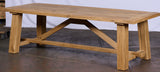 Table monastère Hugo en vieux chêne rustique 250 & 300 à 500 cm avec piètement en bois