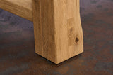 Table monastère Hugo en vieux chêne rustique 250 & 300 à 500 cm avec piètement en bois