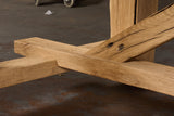 Table monastère Hugo en vieux chêne rustique 250 & 300 à 500 cm avec piètement en bois