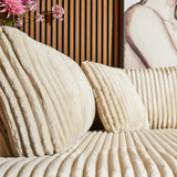 MySofa Teddy Ecksofa Beige Divan links + 2,5 Sitzer