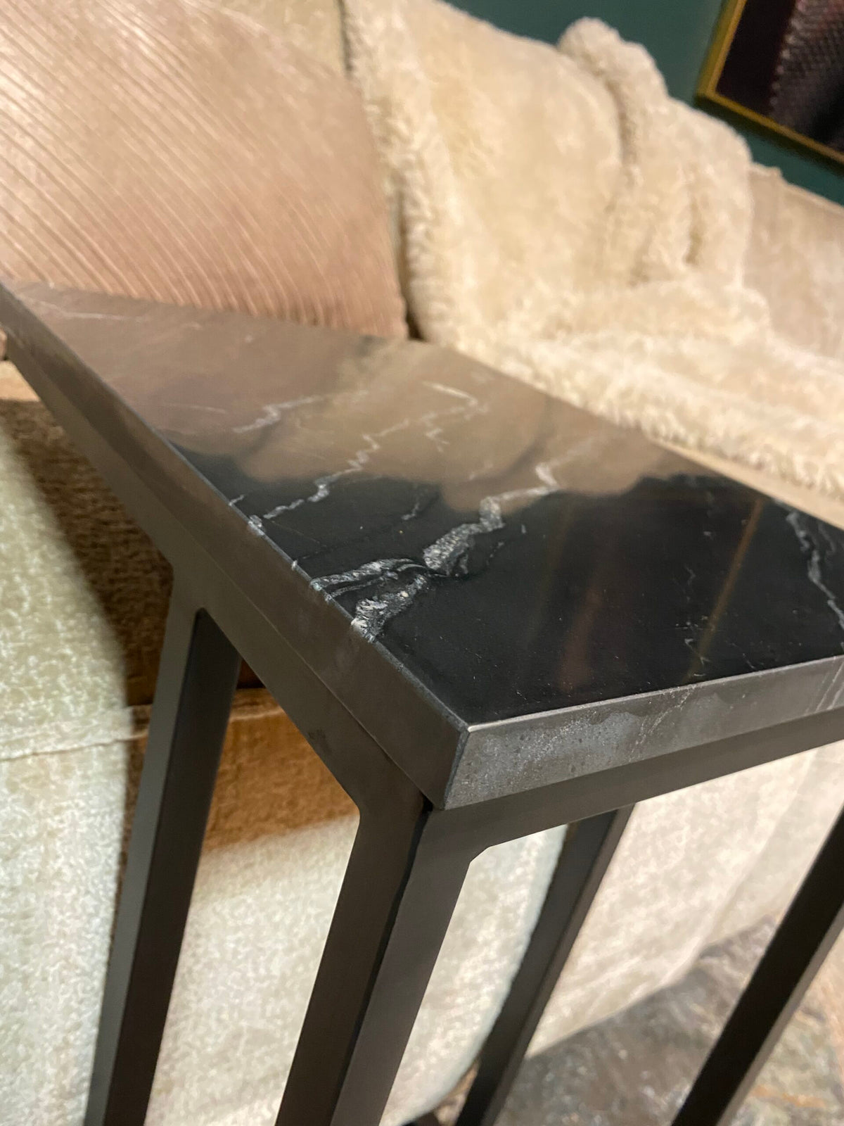 Slider Nova Schwarz Marmor 40 cm