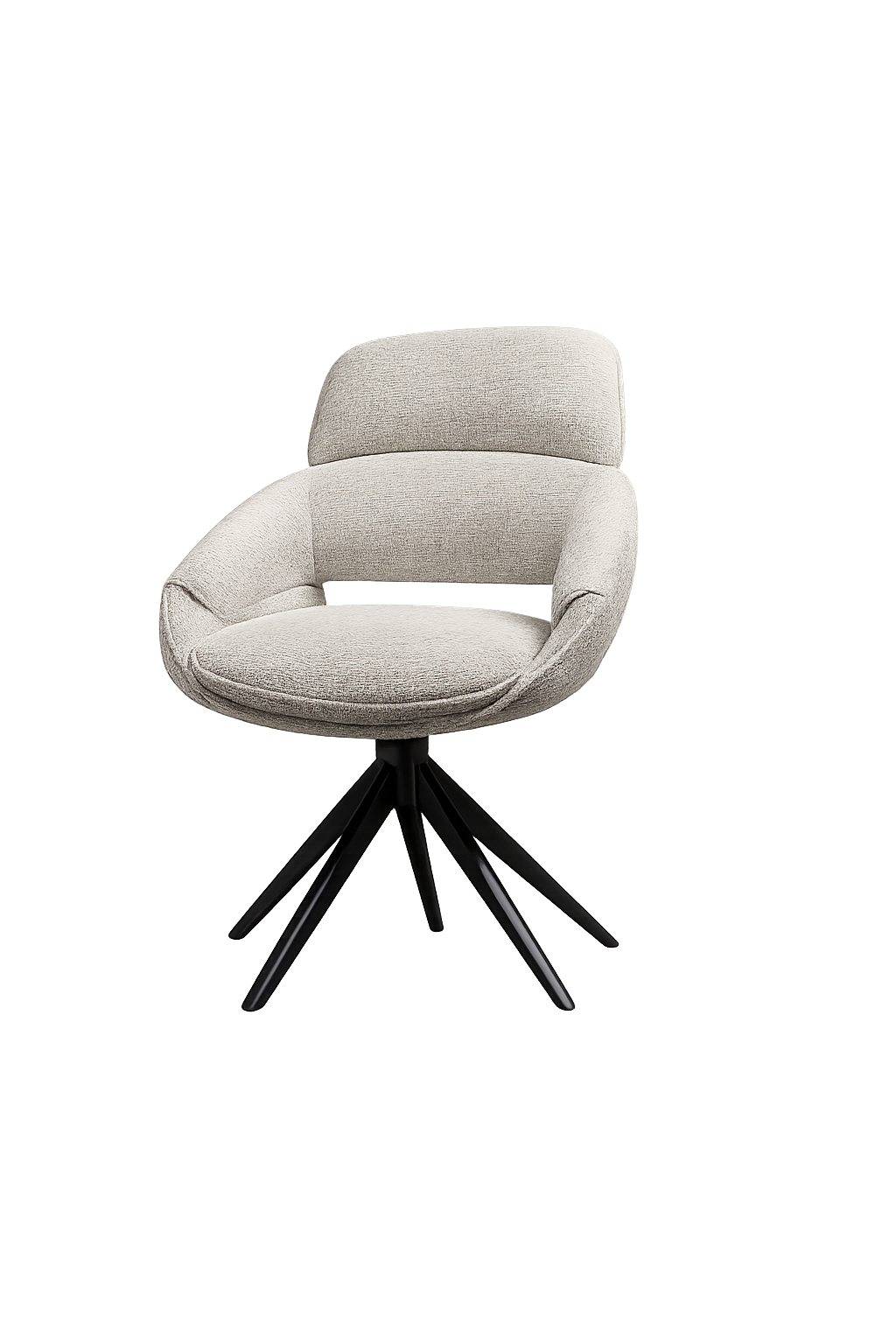 Drehbarer Esszimmer Stuhl Martin Mikrostoff in 4 Farben hellgrau beige taupe graugrün