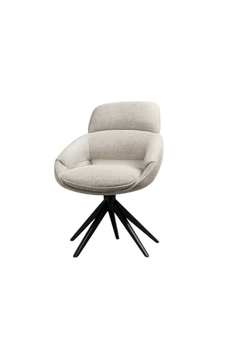 Drehbarer Esszimmer Stuhl Martin Mikrostoff in 4 Farben hellgrau beige taupe graugrün