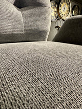 Drehbarer Esszimmer Stuhl Lars mit Armlehnen Aragon Stoff in 6 Farben Rose Champagne Gelb Braun Grau Blau