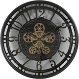 Horloge murale engrenages Berlin mécanisme animé noire 55 cm