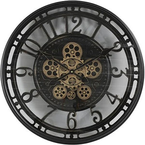 Wanduhr Zahnrad Berlin Zählwerk Animation schwarz 55 cm