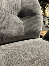 Drehbarer Esszimmer Stuhl Lars mit Armlehnen Aragon Stoff in 6 Farben Rose Champagne Gelb Braun Grau Blau