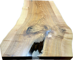 180 cm Edel Esche Baumstamm Tischplatte Holzplatte 5 cm massiv als Schreibtisch oder Esstisch verwendbar