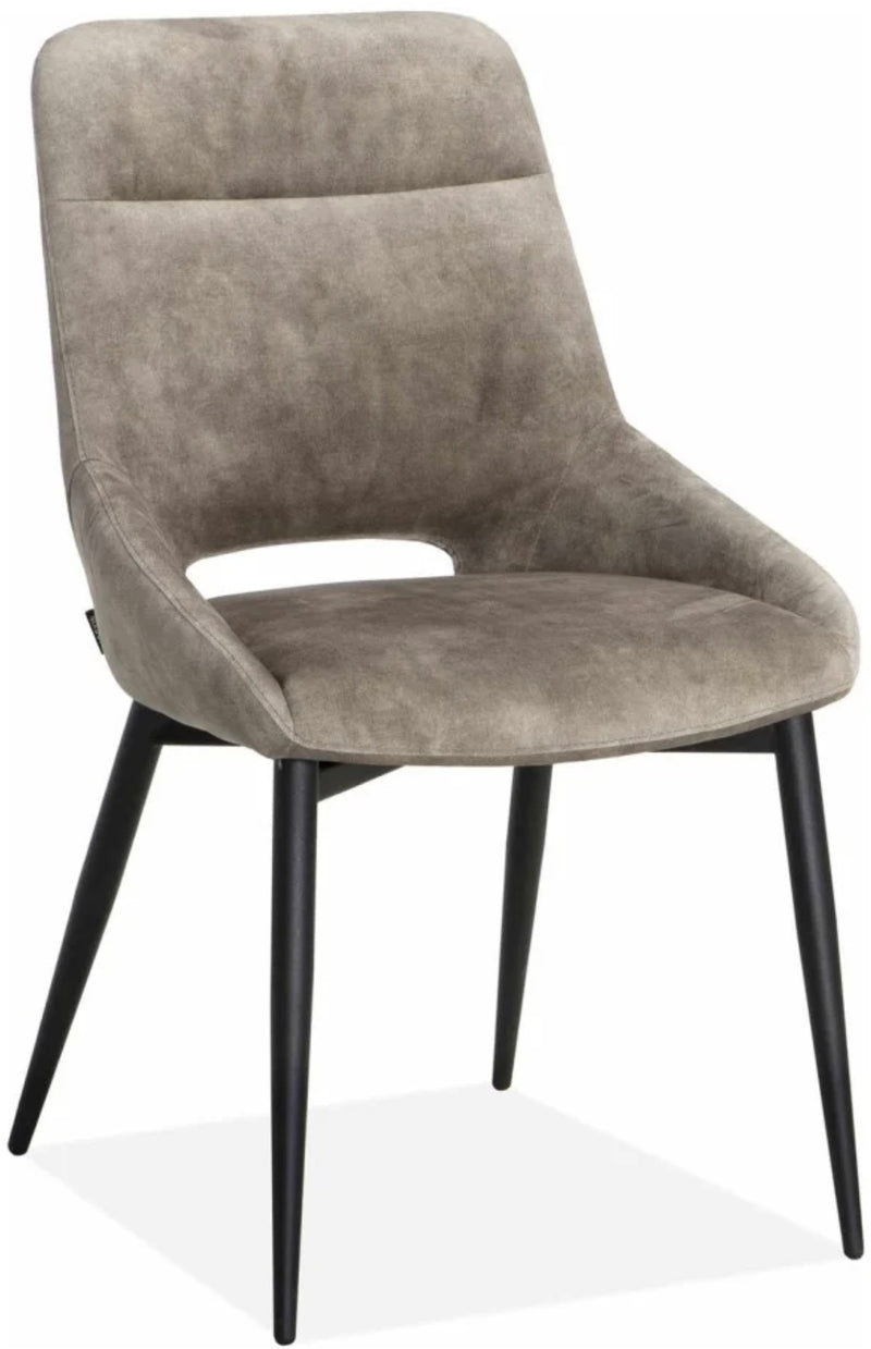 Samt Stuhl Chil Velours 3 Farben Hellbraun-Clay Latte Sand