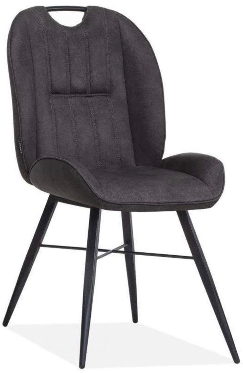 Shelty Mikrofaser Stuhl in 3 Farben Cognac-Braun Grün Anthrazit