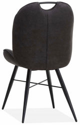 Shelty Mikrofaser Stuhl in 3 Farben Cognac-Braun Grün Anthrazit