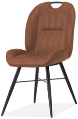 Shelty Mikrofaser Stuhl in 3 Farben Cognac-Braun Grün Anthrazit