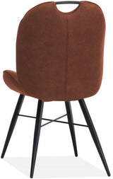 Shelty Mikrofaser Stuhl in 3 Farben Cognac-Braun Grün Anthrazit