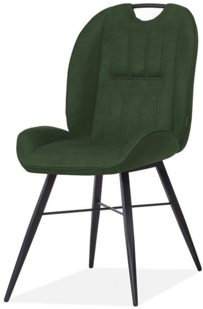 Shelty Mikrofaser Stuhl in 3 Farben Cognac-Braun Grün Anthrazit
