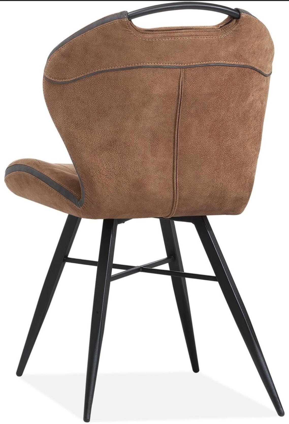 Chaise Splaty en 3 couleurs Cognac-Marron vert Gris argent Microfibre