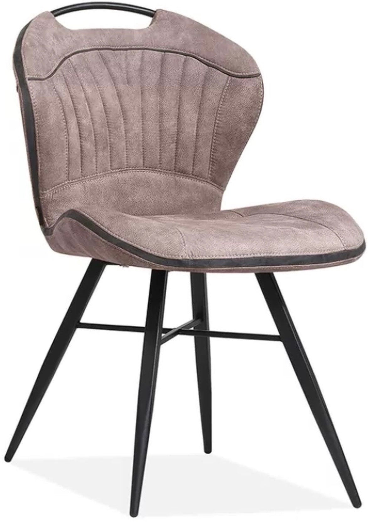 Chaise Splaty en 3 couleurs Cognac-Marron vert Gris argent Microfibre