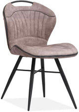 Chaise Splaty en 3 couleurs Cognac-Marron vert Gris argent Microfibre