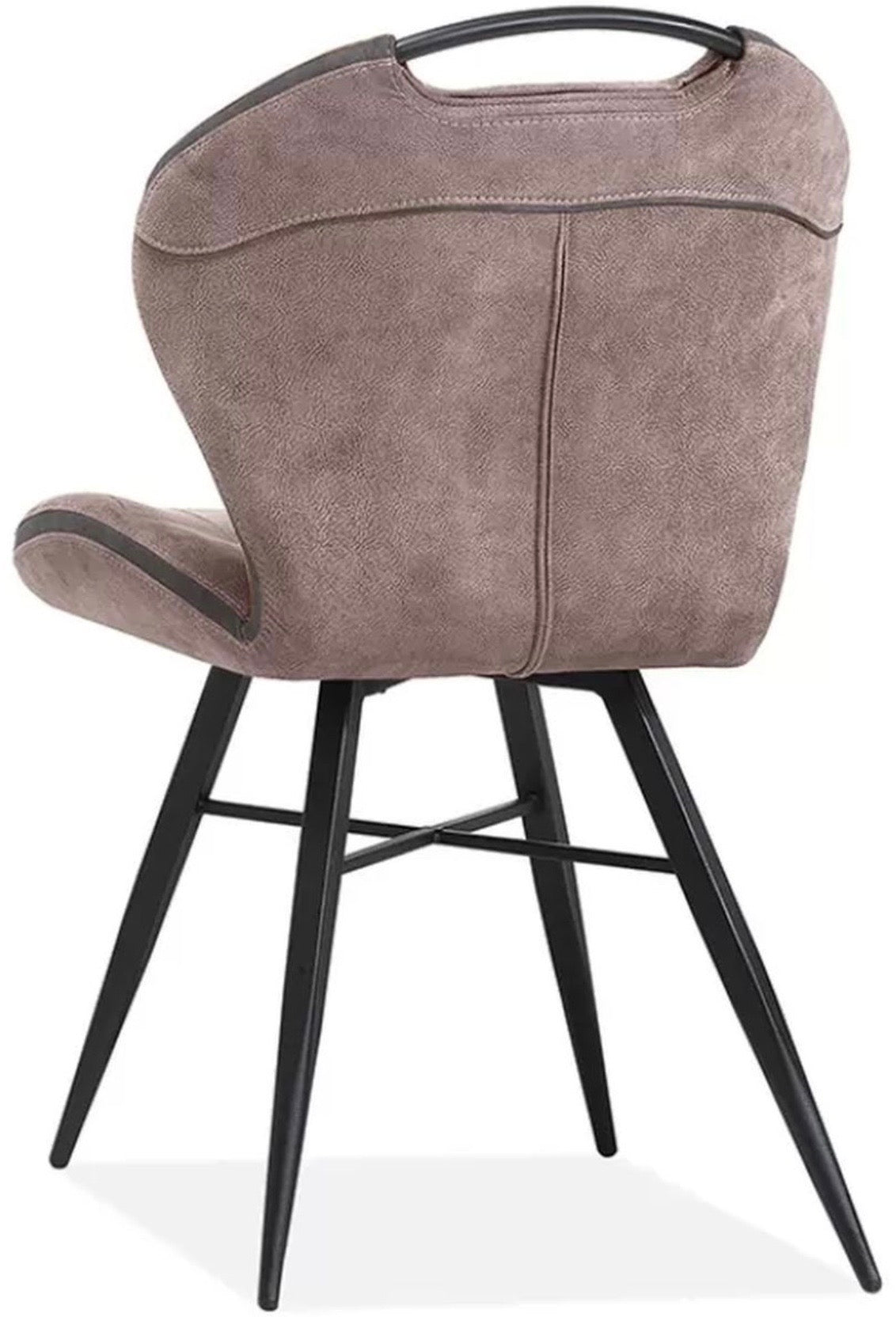 Chaise Splaty en 3 couleurs Cognac-Marron vert Gris argent Microfibre