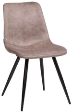 Lade das Bild in den Galerie-Viewer, Kunstleder Stuhl Spoty in 3 Farben Cognac-Braun Taupe Stahlgrau
