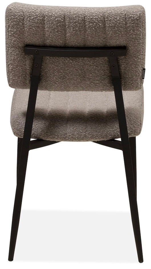 Chaise Dierky en tissu Teddy en 3 couleurs : blanc, gris clair, gris anthracite