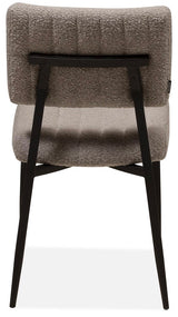 Chaise Dierky en tissu Teddy en 3 couleurs : blanc, gris clair, gris anthracite