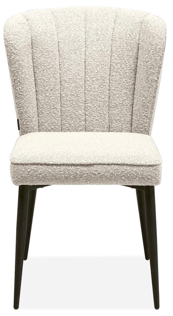 Teddy Stoff Stuhl Foury in 4 Farben Toffee-Grau Weiss Anthrazit Rhino
