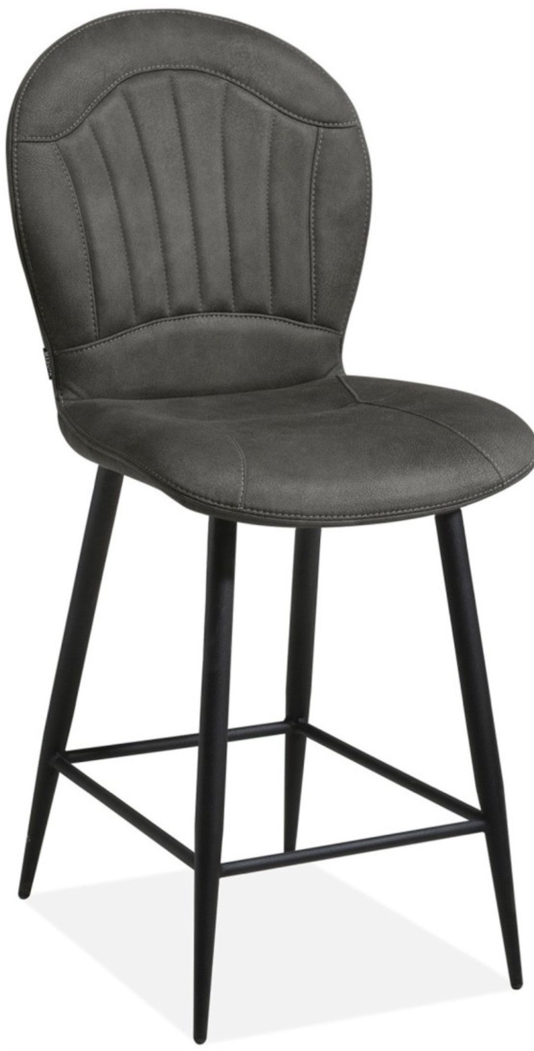 Tabouret de bar Spring Microfibre 3 couleurs Anthracite Cognac Vert foncé Similicuir