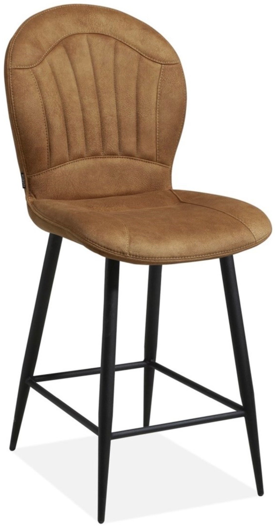 Tabouret de bar Spring Microfibre 3 couleurs Anthracite Cognac Vert foncé Similicuir