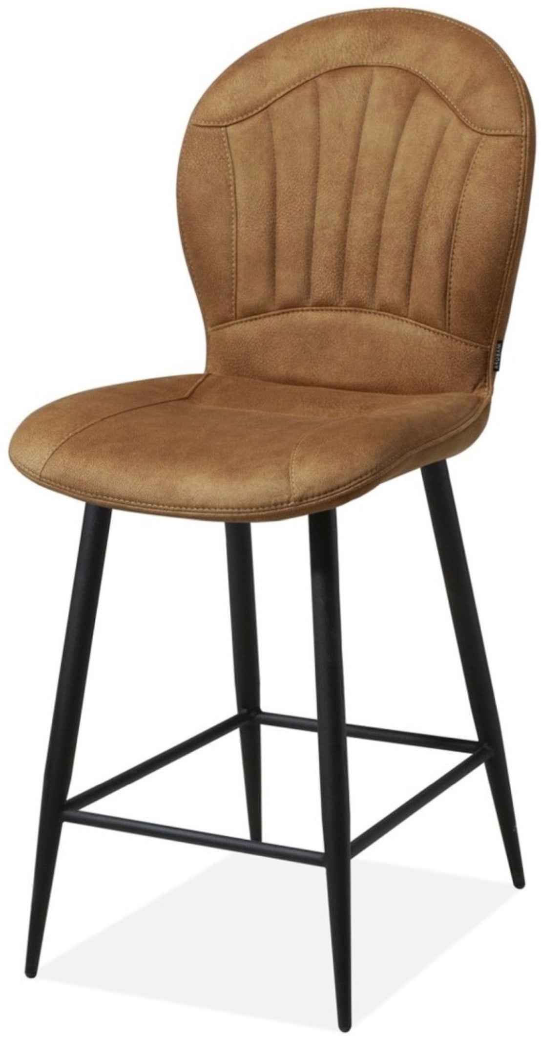 Tabouret de bar Spring Microfibre 3 couleurs Anthracite Cognac Vert foncé Similicuir