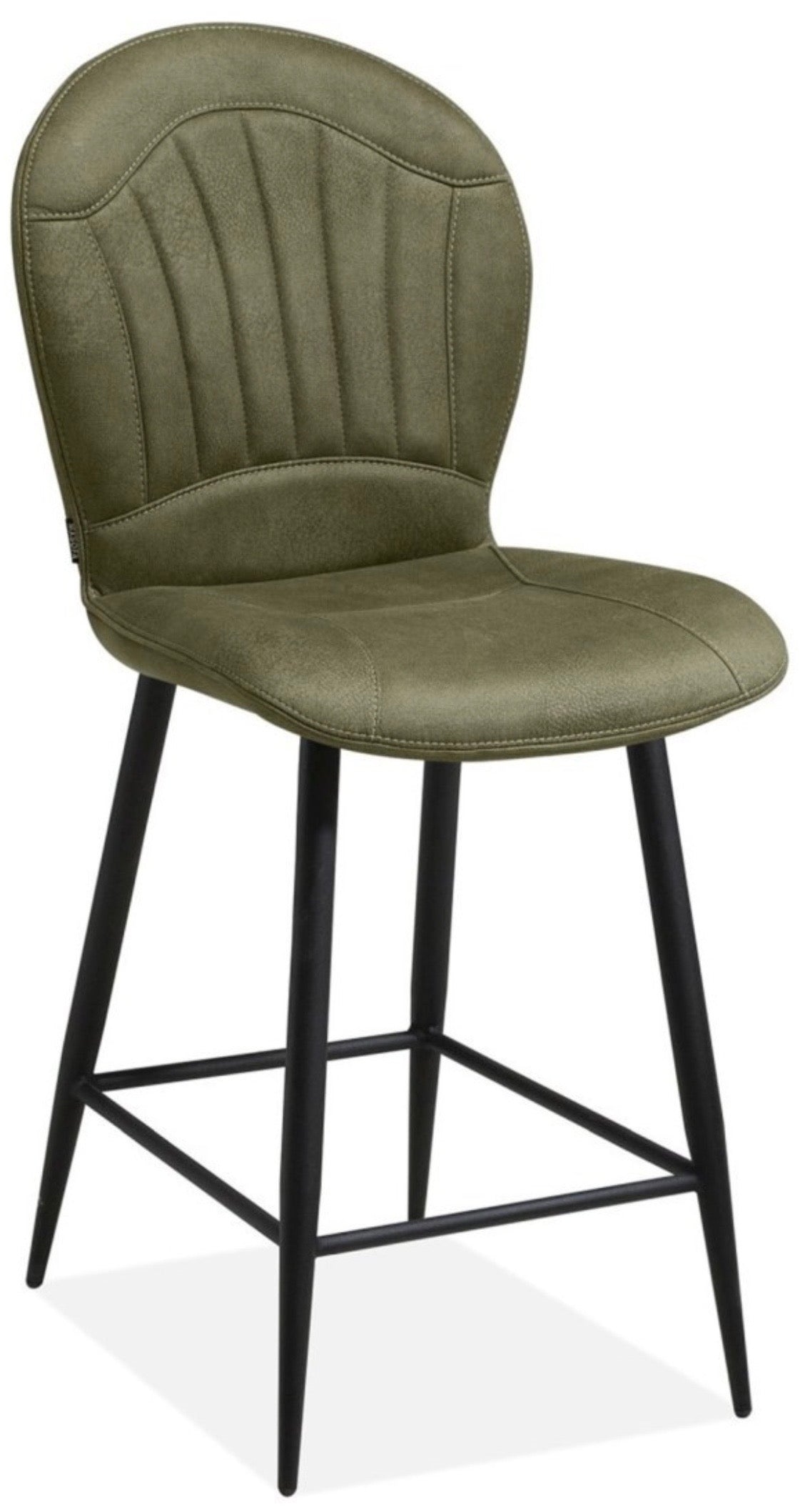Tabouret de bar Spring Microfibre 3 couleurs Anthracite Cognac Vert foncé Similicuir