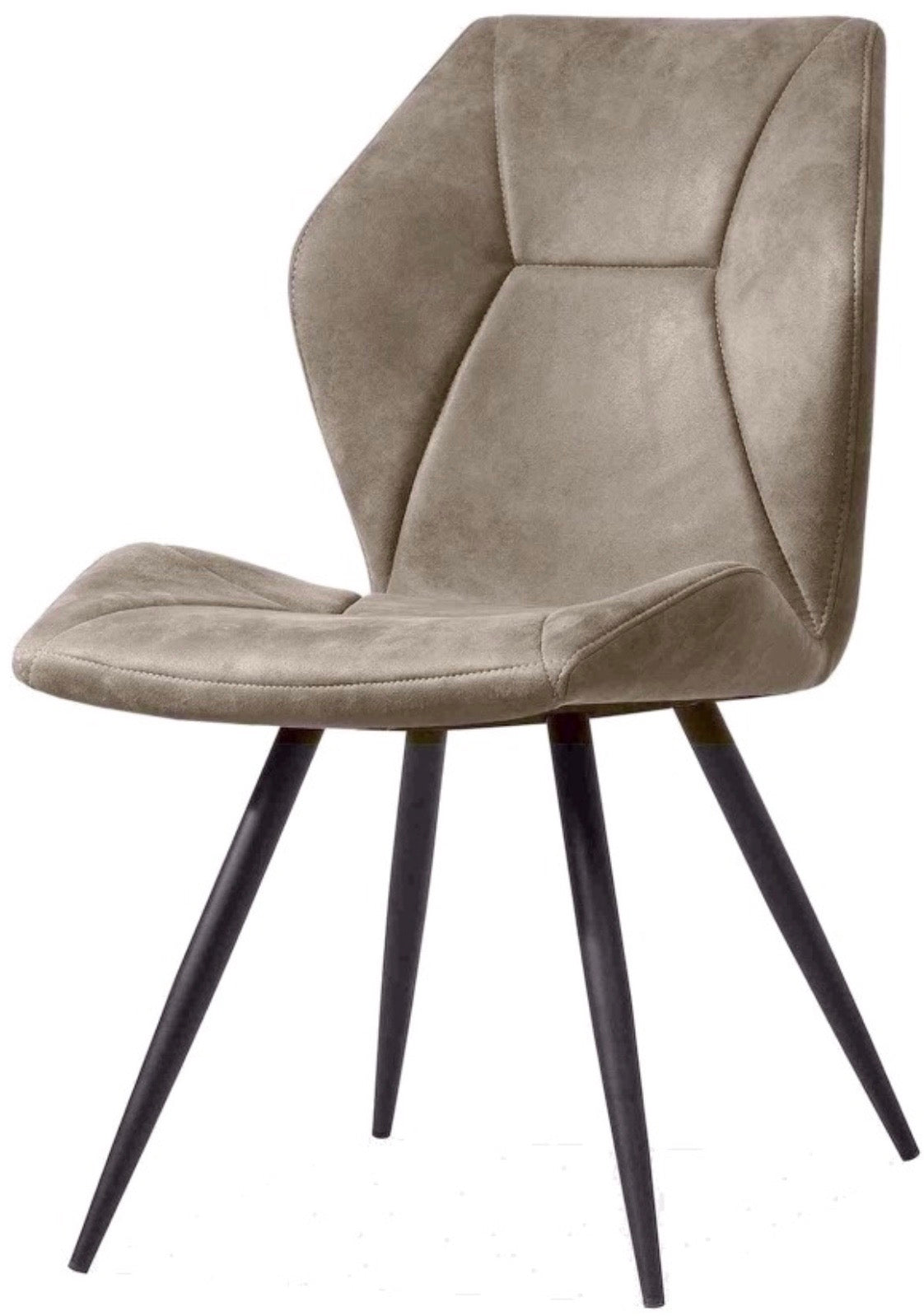 Kunstleder Stuhl Tesly in 3 Farben Cognac-Braun Taupe Stahlgrau